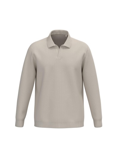 Camisola com gola tipo polo