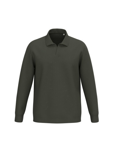 Camisola com gola tipo polo