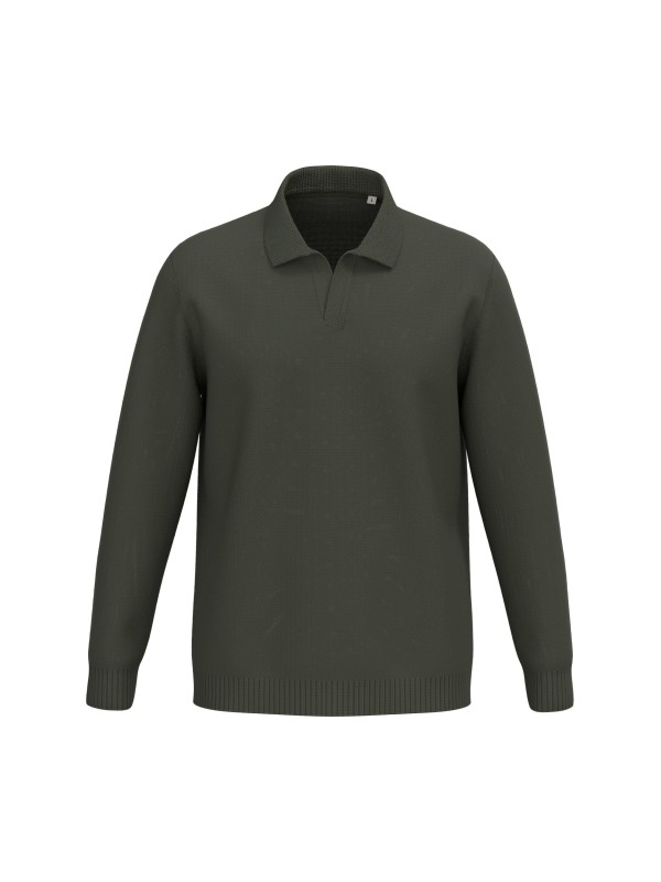 Camisola com gola tipo polo