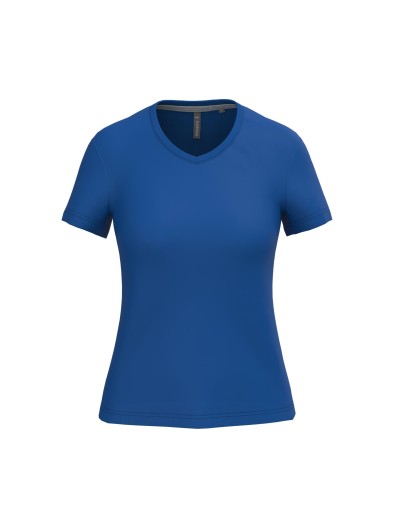 T-shirt de senhora de manga curta e decote V - K381