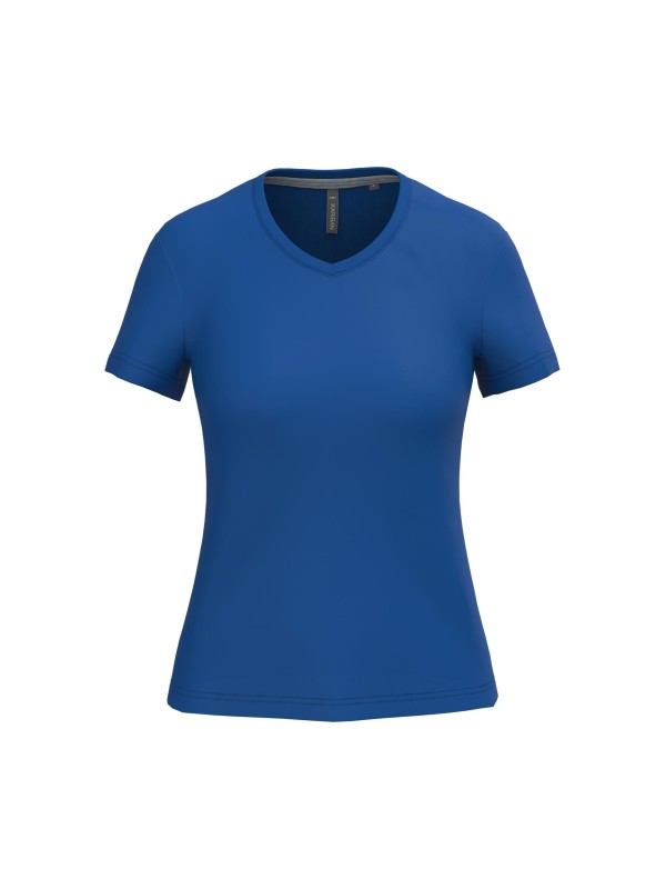 T-shirt de senhora de manga curta e decote V - K381