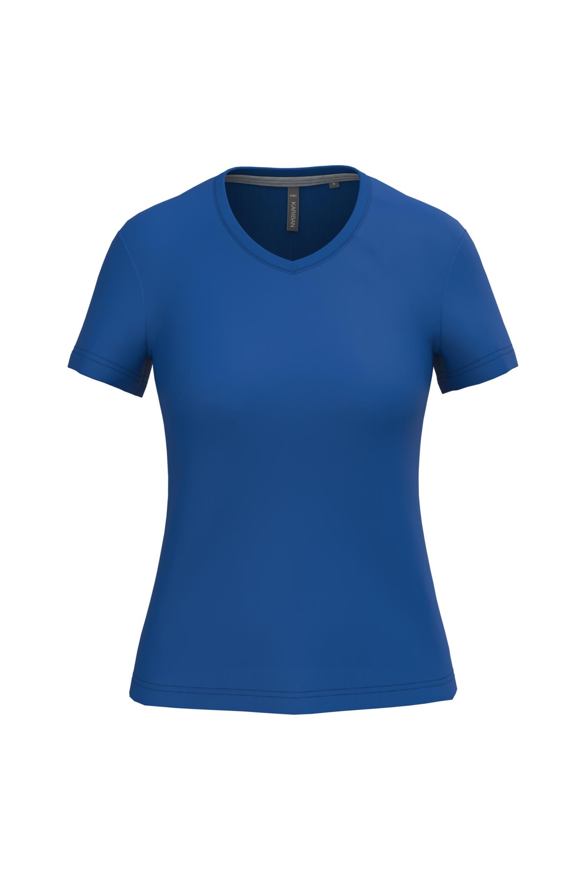 T-shirt de senhora de manga curta e decote V - K381