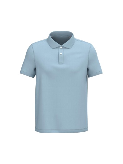 Polo eco-respons�vel em malha piqu� de homem