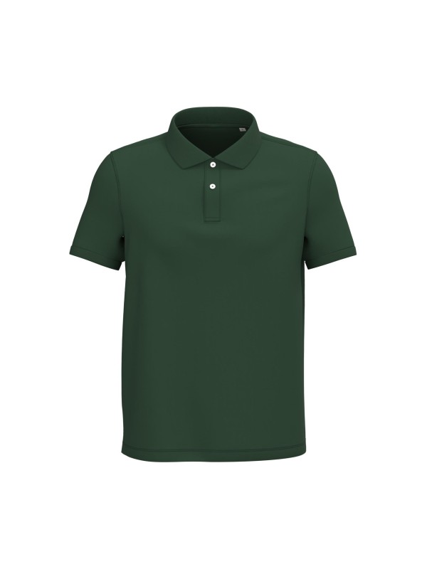 Polo eco-responsável em malha piqué de homem