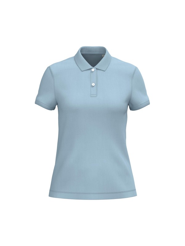 Polo eco-responsável em malha piqué de senhora