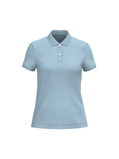 Polo eco-respons�vel em malha piqu� de senhora