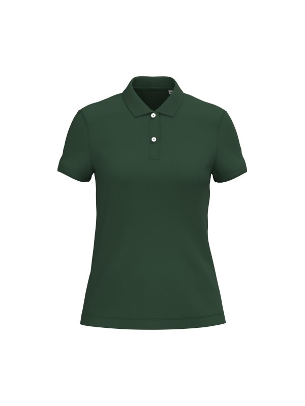 Polo eco-responsável em malha piqué de senhora
