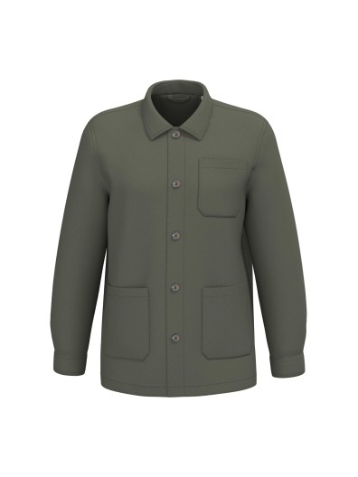Casaco worker masculino ecol�gico com efeito lavado