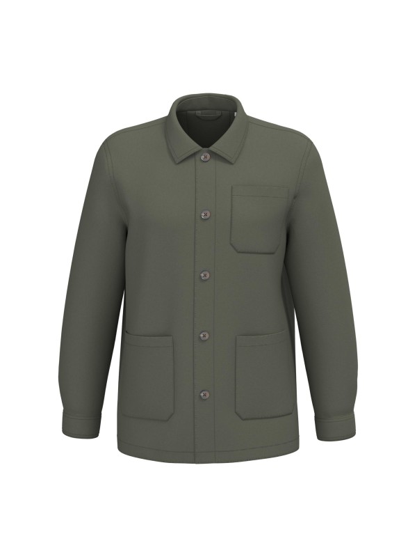 Casaco worker masculino ecol�gico com efeito lavado