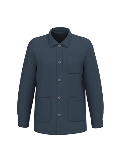 Casaco worker masculino ecol�gico com efeito lavado