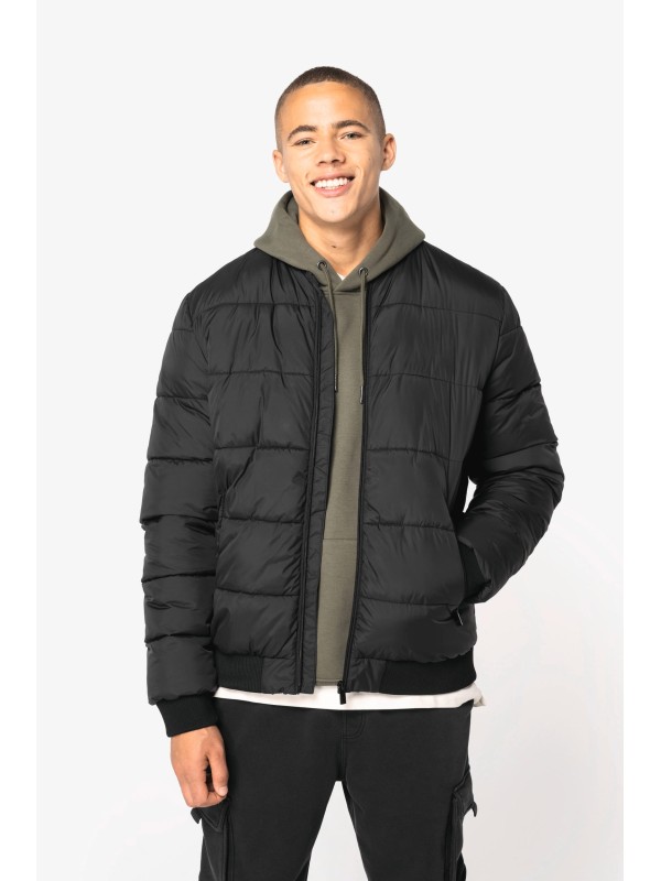 Blus�o acolchoado eco-respons�vel com gola Teddy unissexo