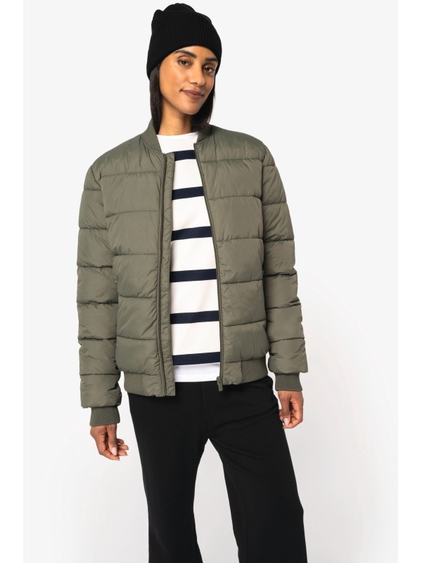 Blus�o acolchoado eco-respons�vel com gola Teddy unissexo