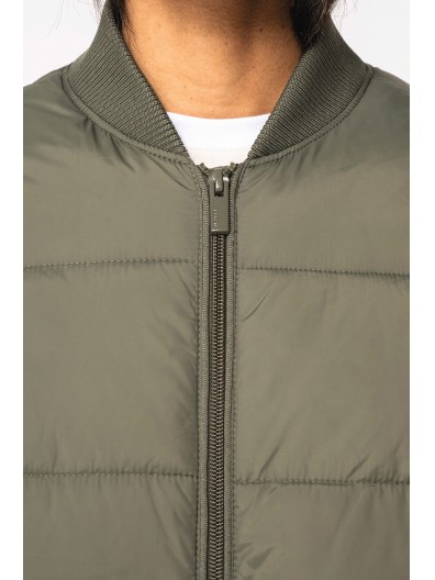 Blus�o acolchoado eco-respons�vel com gola Teddy unissexo