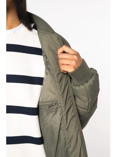 Blus�o acolchoado eco-respons�vel com gola Teddy unissexo