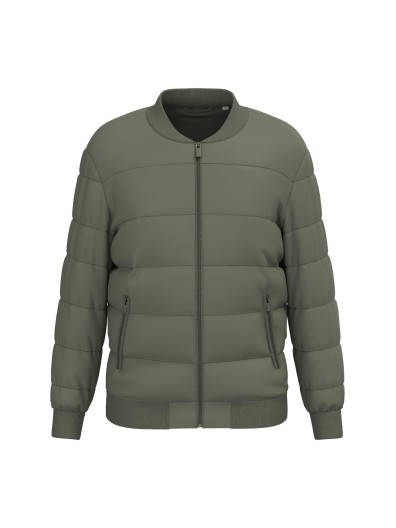 Blus�o acolchoado eco-respons�vel com gola Teddy unissexo