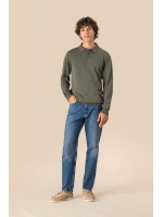 Polo eco-respons�vel manga comprida de homem