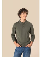 Polo eco-respons�vel manga comprida de homem