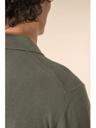 Polo eco-respons�vel manga comprida de homem