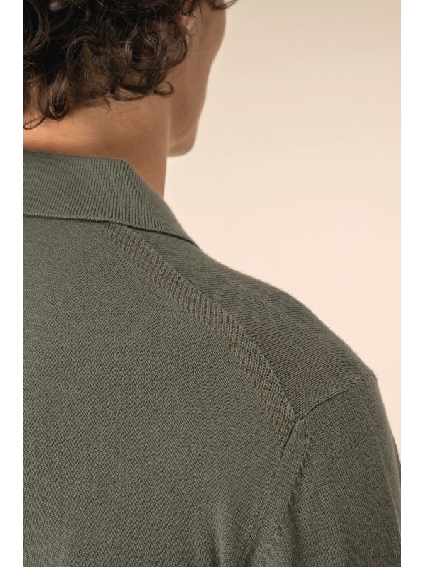 Polo eco-respons�vel manga comprida de homem