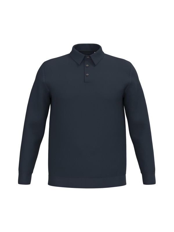 Polo eco-respons�vel manga comprida de homem