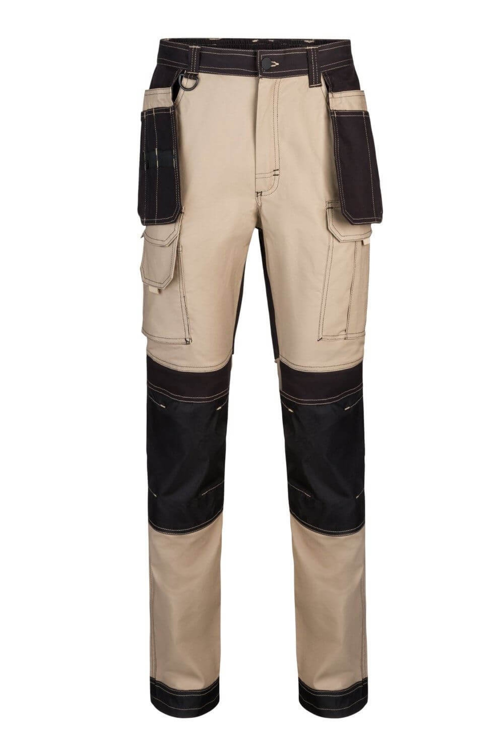 Calças Stretch Bicolor com Bolsos Flutuantes - Série 103019S