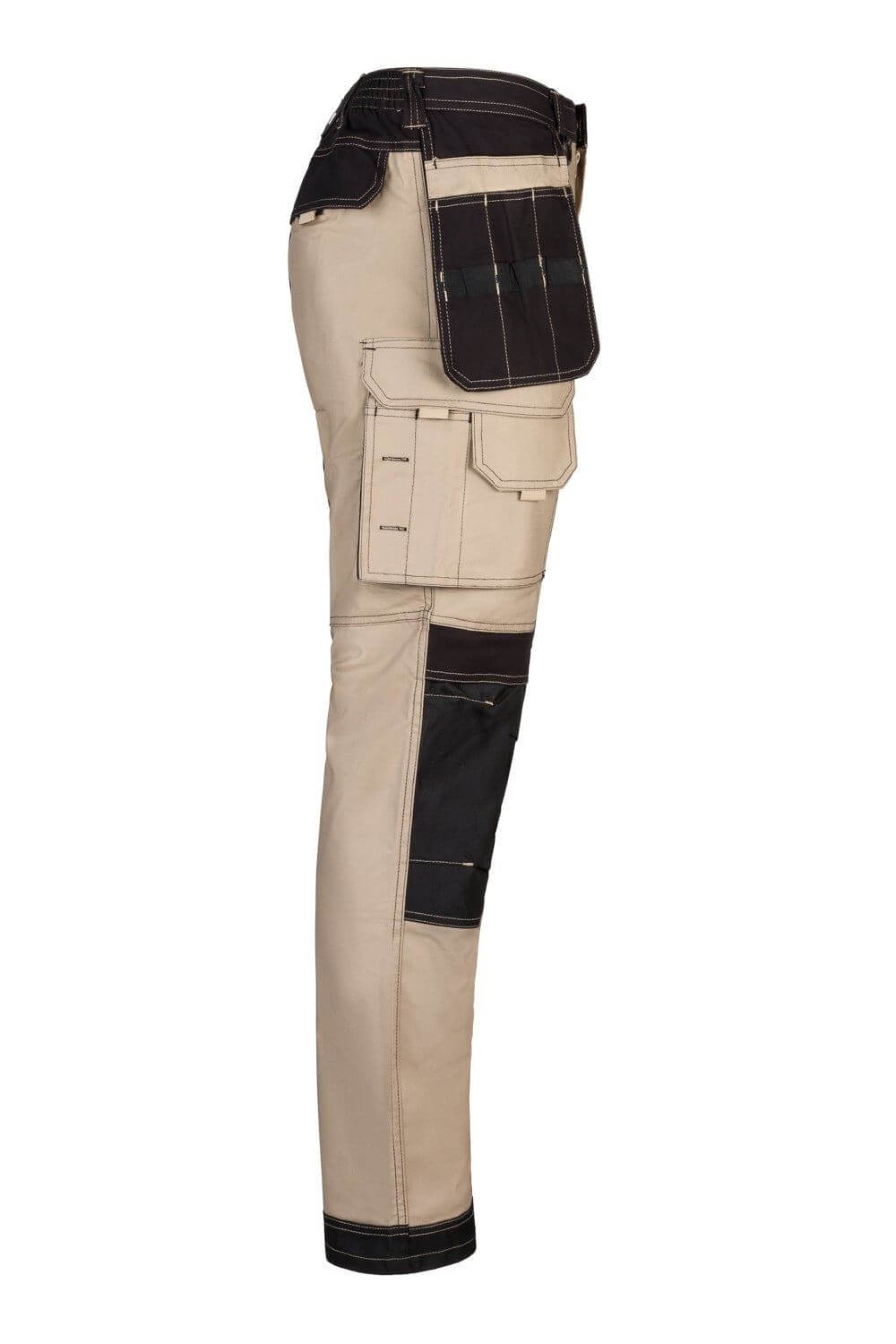 Calças Stretch Bicolor com Bolsos Flutuantes - Série 103019S