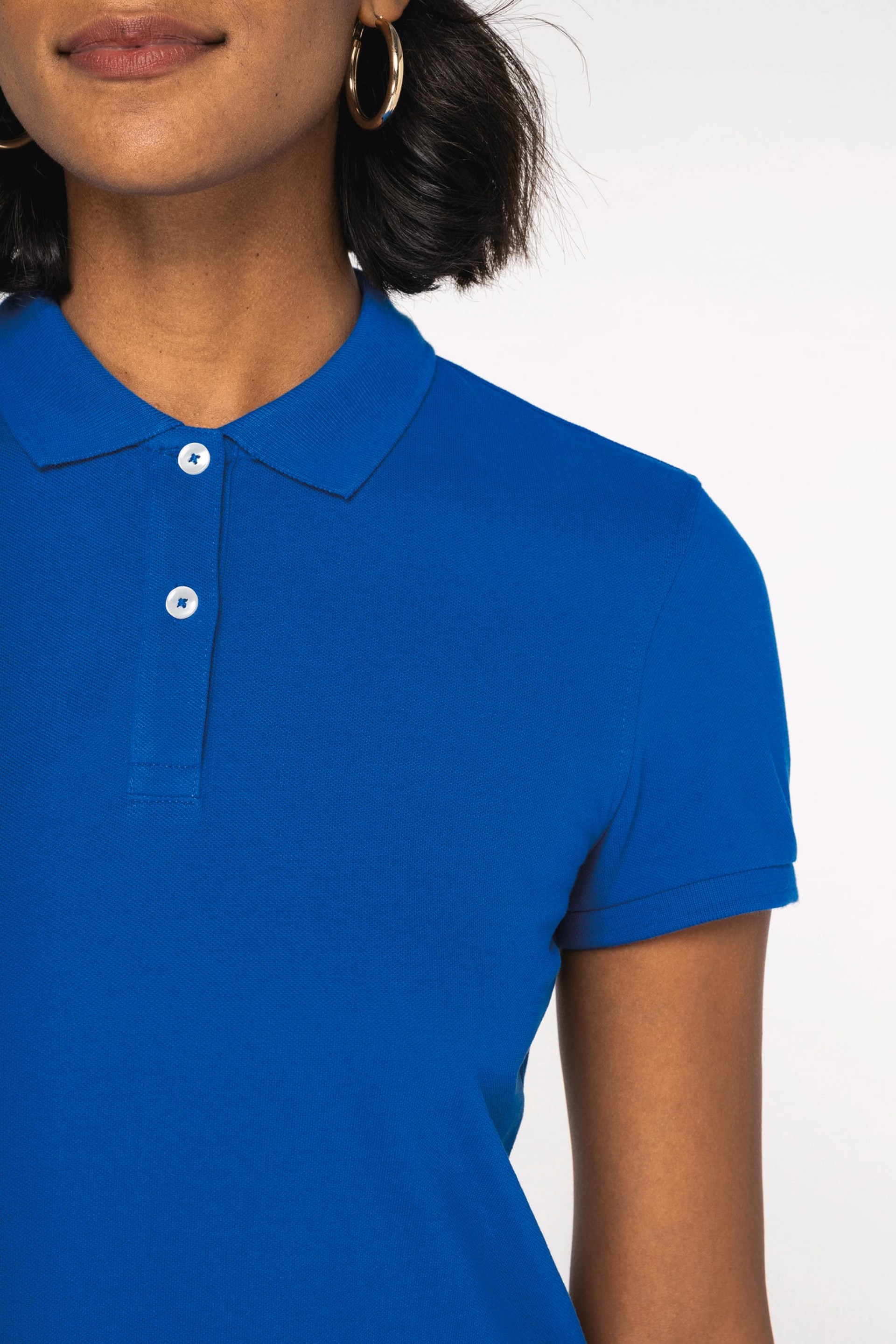 Polo eco-responsável em malha piqué de senhora