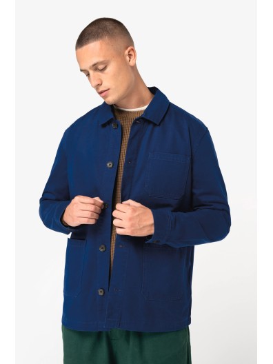 Casaco worker masculino ecol�gico com efeito lavado