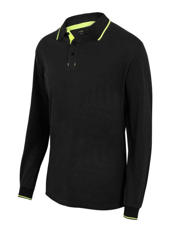 Polo Bicolor Manga Comprida S�rie 105515