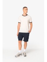 T-shirt ringer eco-responsável com contrastes e aspecto lavado de homem