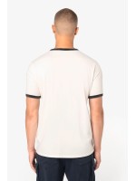 T-shirt ringer eco-responsável com contrastes e aspecto lavado de homem