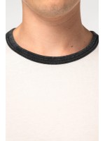 T-shirt ringer eco-responsável com contrastes e aspecto lavado de homem