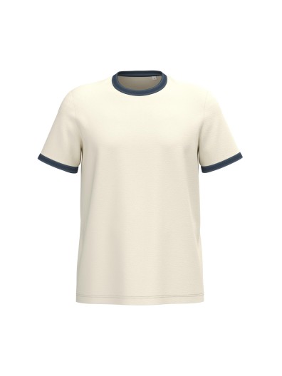 T-shirt ringer eco-responsável com contrastes e aspecto lavado de homem T-shirt ringer eco-responsável com contrastes e aspecto lavado de homem