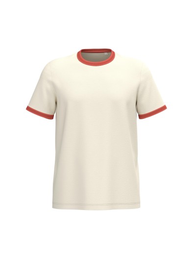 T-shirt ringer eco-responsável com contrastes e aspecto lavado de homem T-shirt ringer eco-responsável com contrastes e aspecto lavado de homem