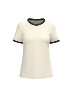 T-shirt ringer eco-respons�vel com contrastes e aspecto lavado de senhora