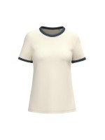 T-shirt ringer eco-respons�vel com contrastes e aspecto lavado de senhora