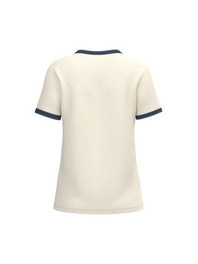 T-shirt ringer eco-responsável com contrastes e aspecto lavado de senhora T-shirt ringer eco-responsável com contrastes e aspecto lavado de senhora