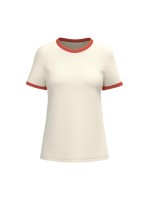 T-shirt ringer eco-respons�vel com contrastes e aspecto lavado de senhora