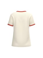 T-shirt ringer eco-respons�vel com contrastes e aspecto lavado de senhora