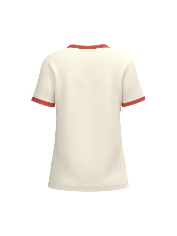 T-shirt ringer eco-respons�vel com contrastes e aspecto lavado de senhora