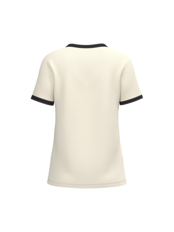 T-shirt ringer eco-respons�vel com contrastes e aspecto lavado de senhora