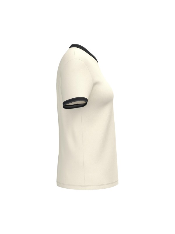 T-shirt ringer eco-respons�vel com contrastes e aspecto lavado de senhora