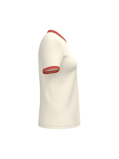 T-shirt ringer eco-respons�vel com contrastes e aspecto lavado de senhora