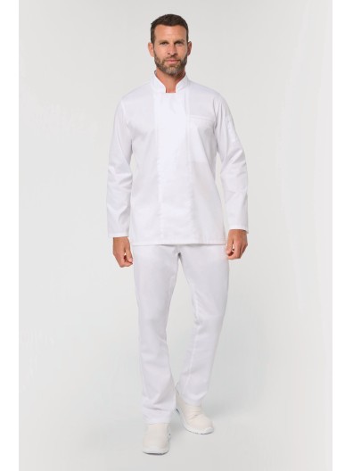 Jaleca de chef eco-respons�vel e respir�vel de manga comprida unissexo